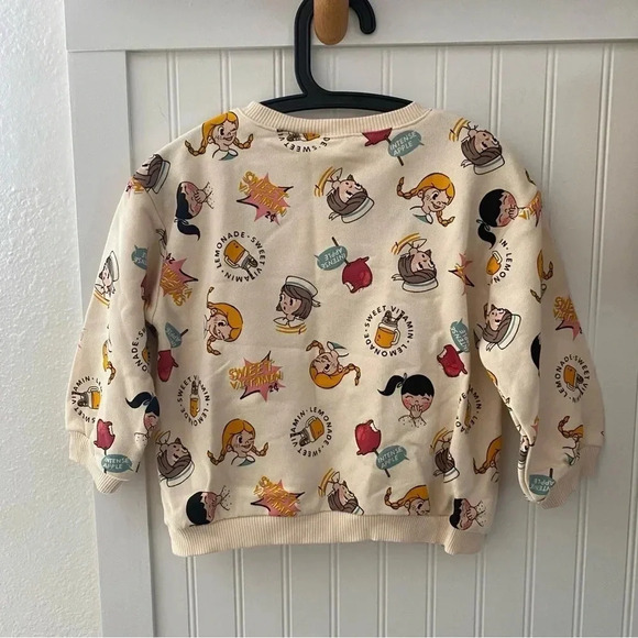 Zara Girls Face and Graphic Print Sweatshirt Top 3-4Y NWT - Picture 5 of 5